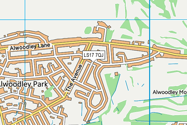 LS17 7QJ map - OS VectorMap District (Ordnance Survey)