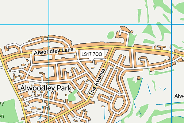 LS17 7QQ map - OS VectorMap District (Ordnance Survey)
