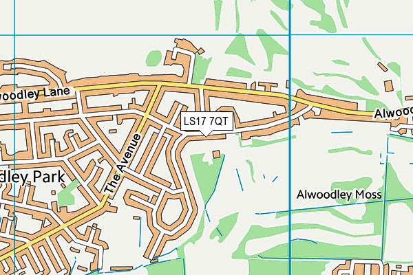 LS17 7QT map - OS VectorMap District (Ordnance Survey)