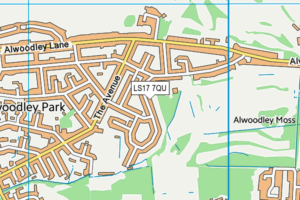 LS17 7QU map - OS VectorMap District (Ordnance Survey)