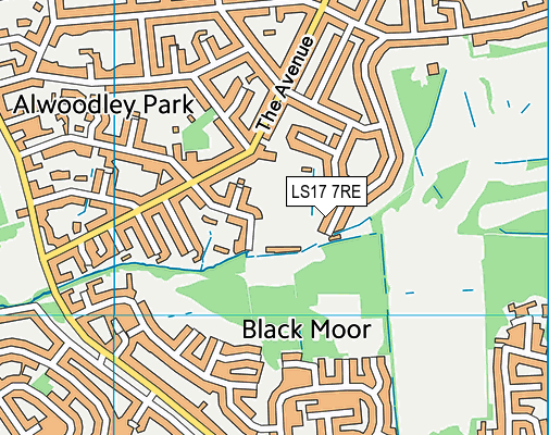 LS17 7RE map - OS VectorMap District (Ordnance Survey)