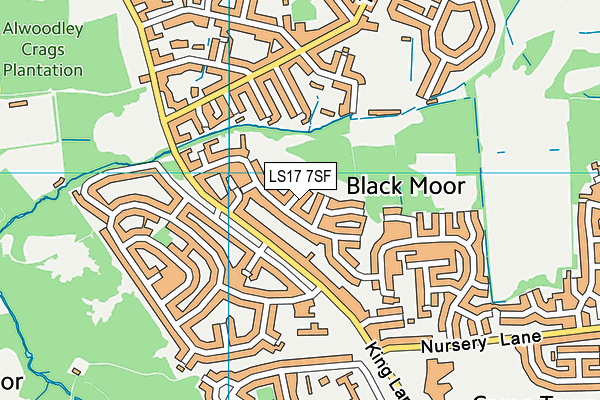 LS17 7SF map - OS VectorMap District (Ordnance Survey)