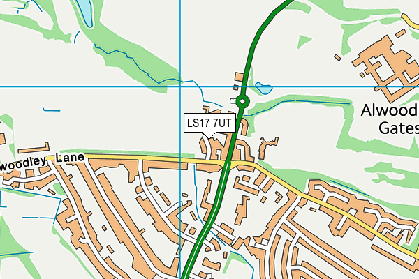 LS17 7UT map - OS VectorMap District (Ordnance Survey)