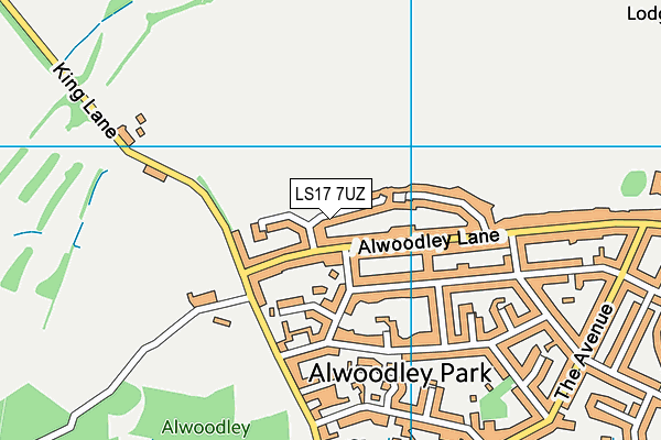 LS17 7UZ map - OS VectorMap District (Ordnance Survey)