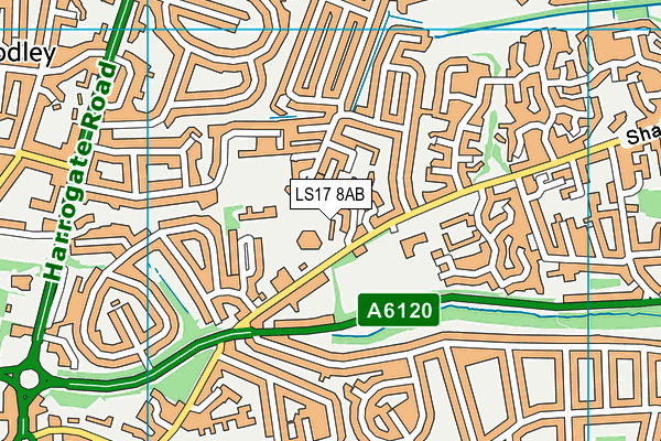 LS17 8AB map - OS VectorMap District (Ordnance Survey)