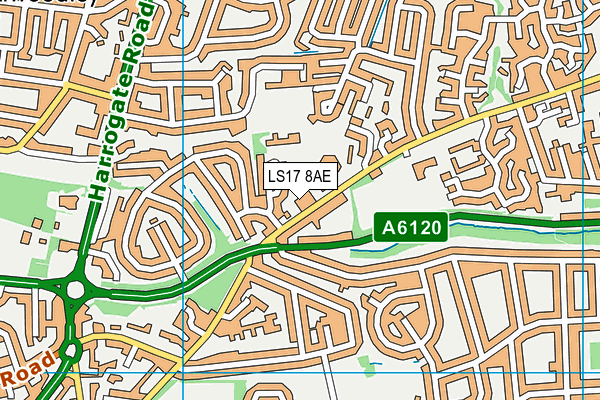 LS17 8AE map - OS VectorMap District (Ordnance Survey)