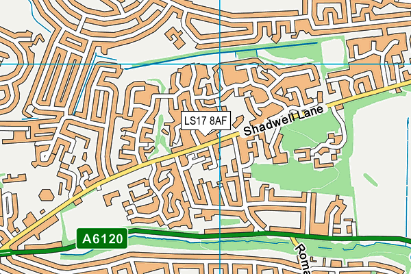 LS17 8AF map - OS VectorMap District (Ordnance Survey)