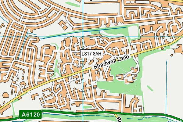 LS17 8AH map - OS VectorMap District (Ordnance Survey)