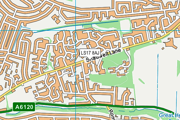 LS17 8AJ map - OS VectorMap District (Ordnance Survey)