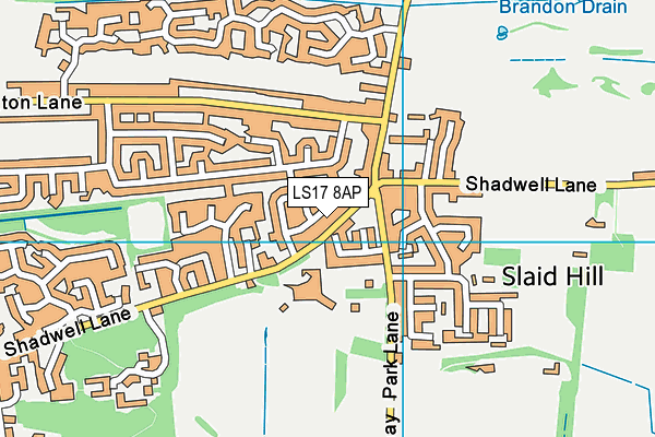 LS17 8AP map - OS VectorMap District (Ordnance Survey)