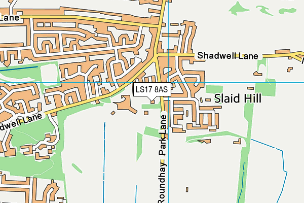 LS17 8AS map - OS VectorMap District (Ordnance Survey)