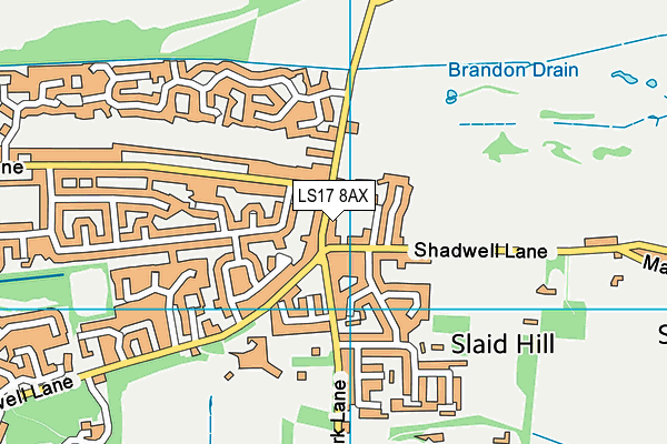 LS17 8AX map - OS VectorMap District (Ordnance Survey)
