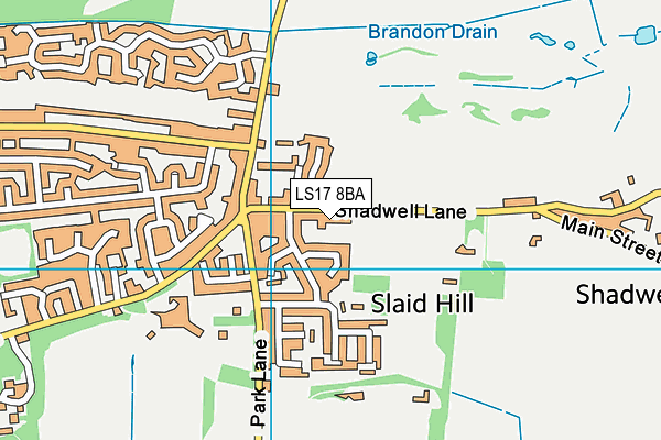 LS17 8BA map - OS VectorMap District (Ordnance Survey)