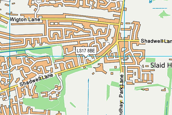 LS17 8BE map - OS VectorMap District (Ordnance Survey)