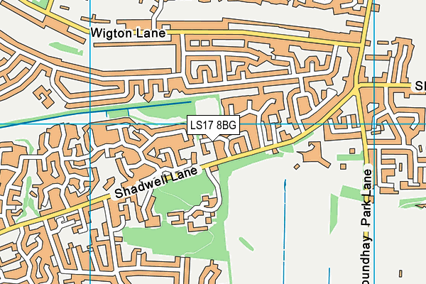 LS17 8BG map - OS VectorMap District (Ordnance Survey)