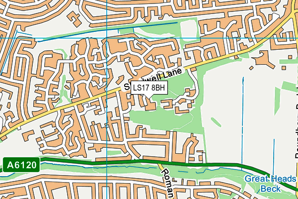 LS17 8BH map - OS VectorMap District (Ordnance Survey)