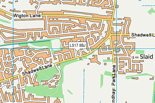 LS17 8BJ map - OS VectorMap District (Ordnance Survey)