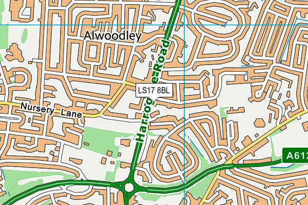 LS17 8BL map - OS VectorMap District (Ordnance Survey)