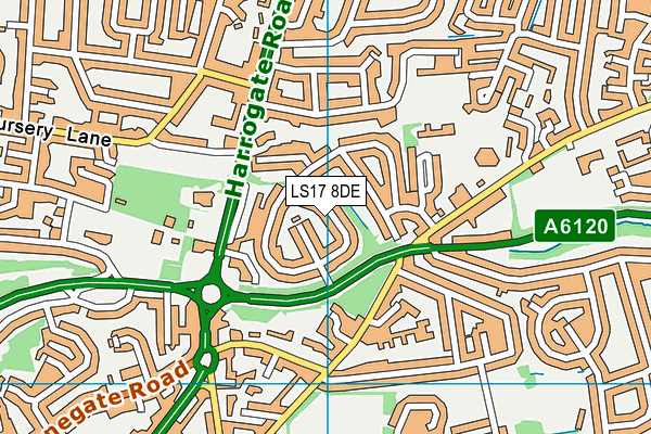 LS17 8DE map - OS VectorMap District (Ordnance Survey)