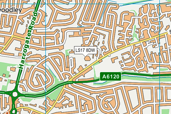 LS17 8DW map - OS VectorMap District (Ordnance Survey)