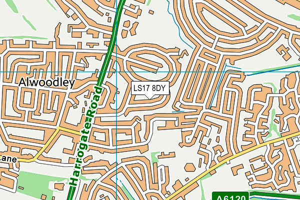 LS17 8DY map - OS VectorMap District (Ordnance Survey)