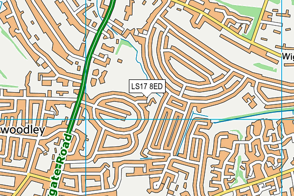 LS17 8ED map - OS VectorMap District (Ordnance Survey)
