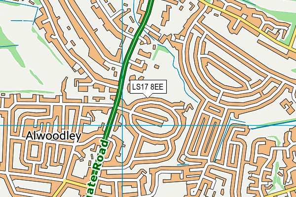 LS17 8EE map - OS VectorMap District (Ordnance Survey)