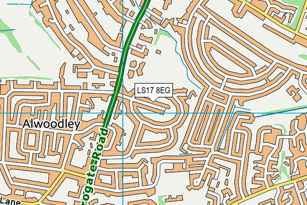 LS17 8EG map - OS VectorMap District (Ordnance Survey)