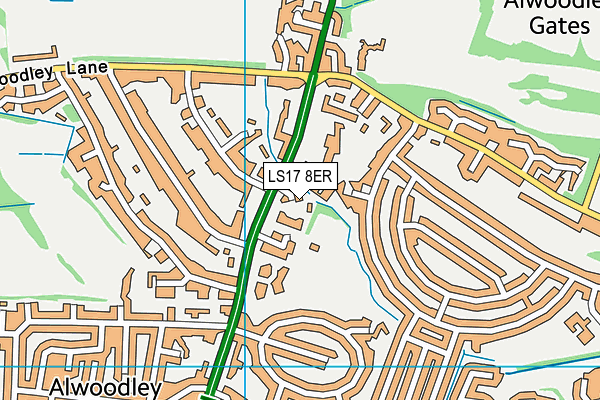 LS17 8ER map - OS VectorMap District (Ordnance Survey)