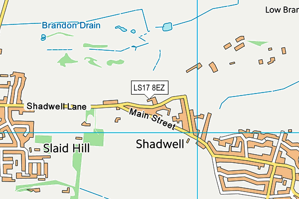 Brandon Golf Club map (LS17 8EZ) - OS VectorMap District (Ordnance Survey)