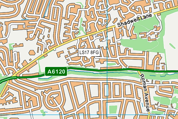 LS17 8FG map - OS VectorMap District (Ordnance Survey)