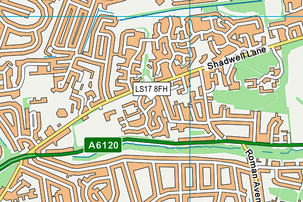 LS17 8FH map - OS VectorMap District (Ordnance Survey)