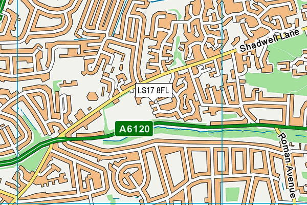 LS17 8FL map - OS VectorMap District (Ordnance Survey)