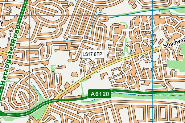 LS17 8FP map - OS VectorMap District (Ordnance Survey)