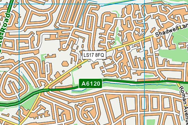 LS17 8FQ map - OS VectorMap District (Ordnance Survey)