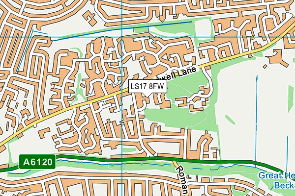 LS17 8FW map - OS VectorMap District (Ordnance Survey)