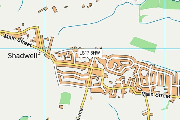 LS17 8HW map - OS VectorMap District (Ordnance Survey)