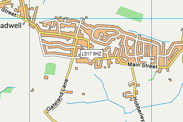 LS17 8HZ map - OS VectorMap District (Ordnance Survey)