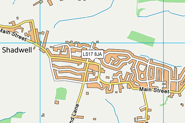 LS17 8JA map - OS VectorMap District (Ordnance Survey)