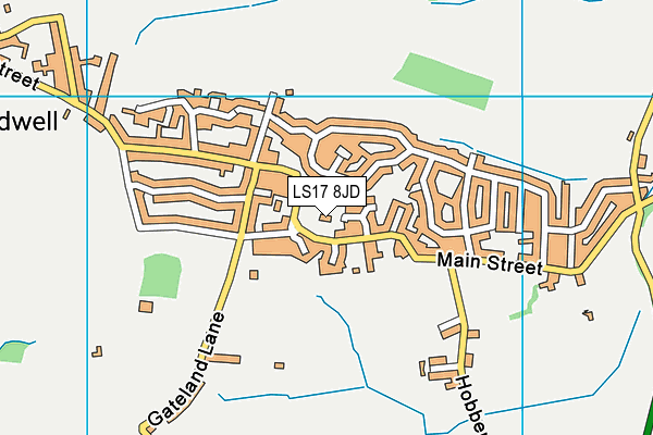 LS17 8JD map - OS VectorMap District (Ordnance Survey)