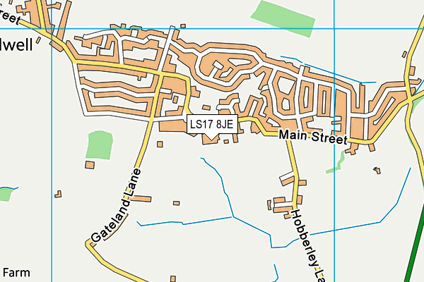LS17 8JE map - OS VectorMap District (Ordnance Survey)