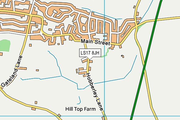LS17 8JH map - OS VectorMap District (Ordnance Survey)
