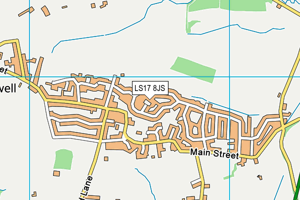 LS17 8JS map - OS VectorMap District (Ordnance Survey)