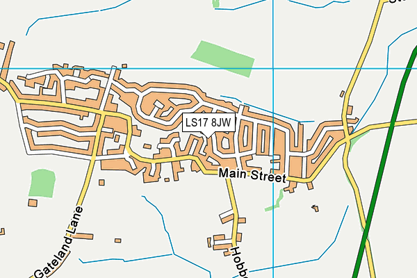 LS17 8JW map - OS VectorMap District (Ordnance Survey)