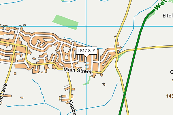 LS17 8JY map - OS VectorMap District (Ordnance Survey)