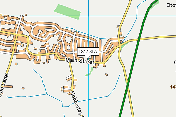 LS17 8LA map - OS VectorMap District (Ordnance Survey)