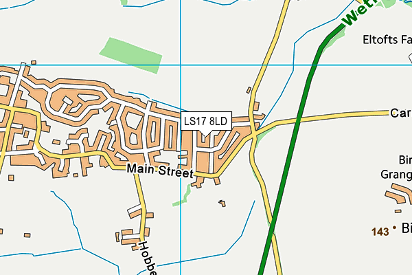 LS17 8LD map - OS VectorMap District (Ordnance Survey)