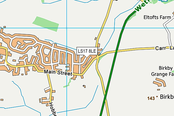 LS17 8LE map - OS VectorMap District (Ordnance Survey)