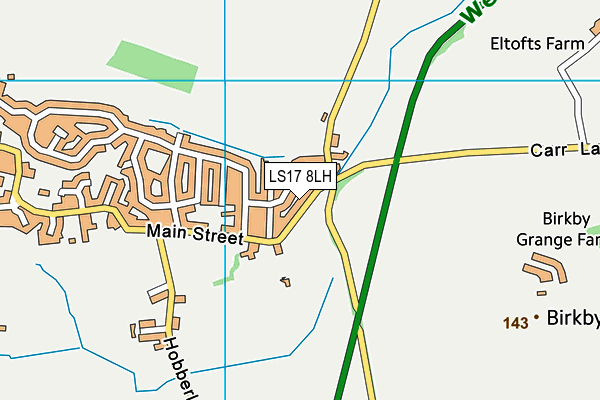 LS17 8LH map - OS VectorMap District (Ordnance Survey)