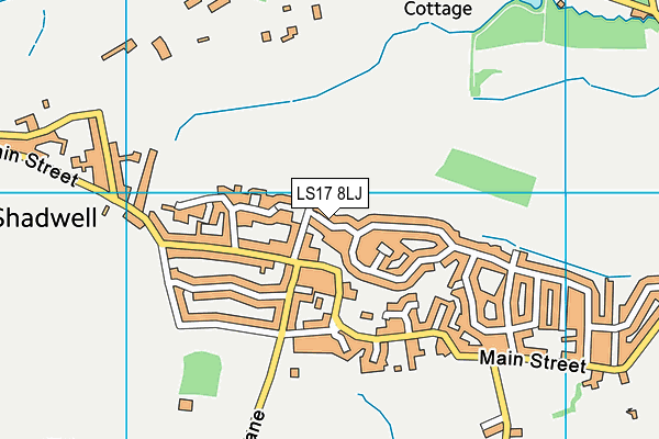 LS17 8LJ map - OS VectorMap District (Ordnance Survey)